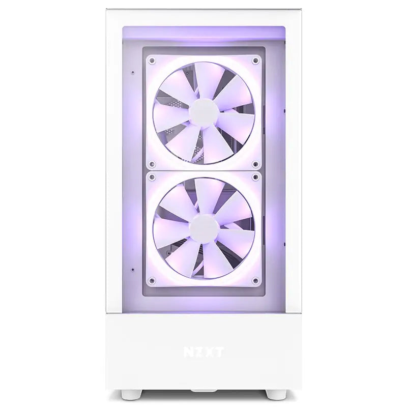 NZXT H5 Elite TG Premium Compact Mid Tower ATX Case - White