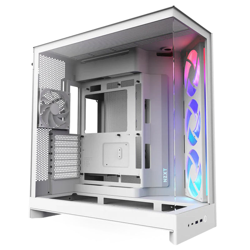 NZXT H9 Flow RGB Mid-Tower ATX Case - White