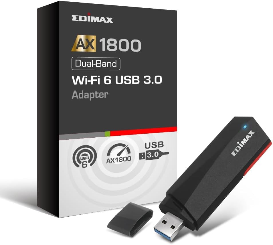 EDIMAX AX1800 Wi-Fi 6 Dual-Band USB 3.0 Adapter EW