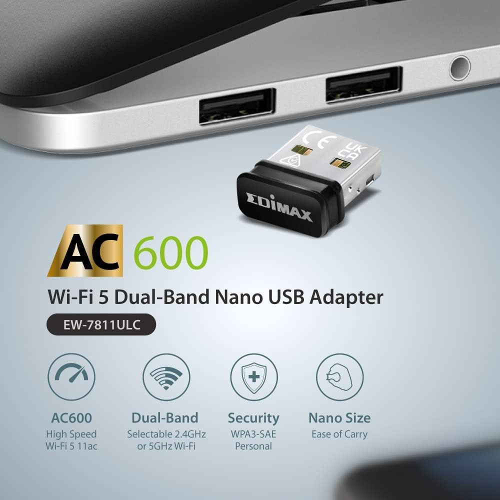 Edimax AC600 Wi-Fi 5 Nano USB Adapter EW