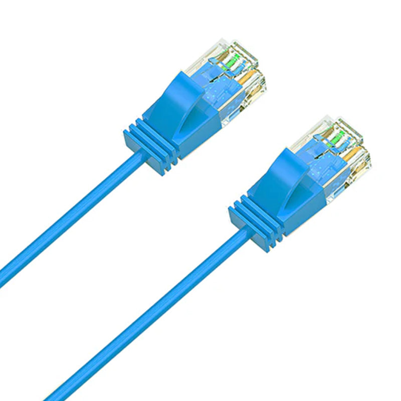 Cruxtec Ultra-Thin CAT6A U/UTP Ethernet Cable Blue 0.5m