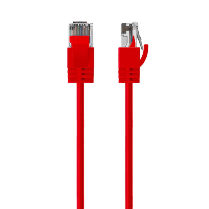 Cruxtec Ultra-Thin CAT6A U/UTP Ethernet Cable - Red 5m