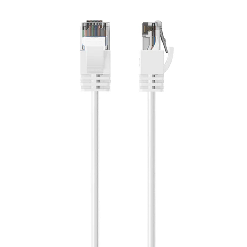 Cruxtec Ultra-Thin CAT6A U/UTP Ethernet Cable - White 1.5m