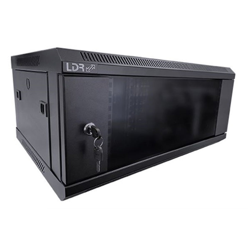 LDR Assembled 4U Wall Mount Cabinet 600mm x 450mm - Glass Door