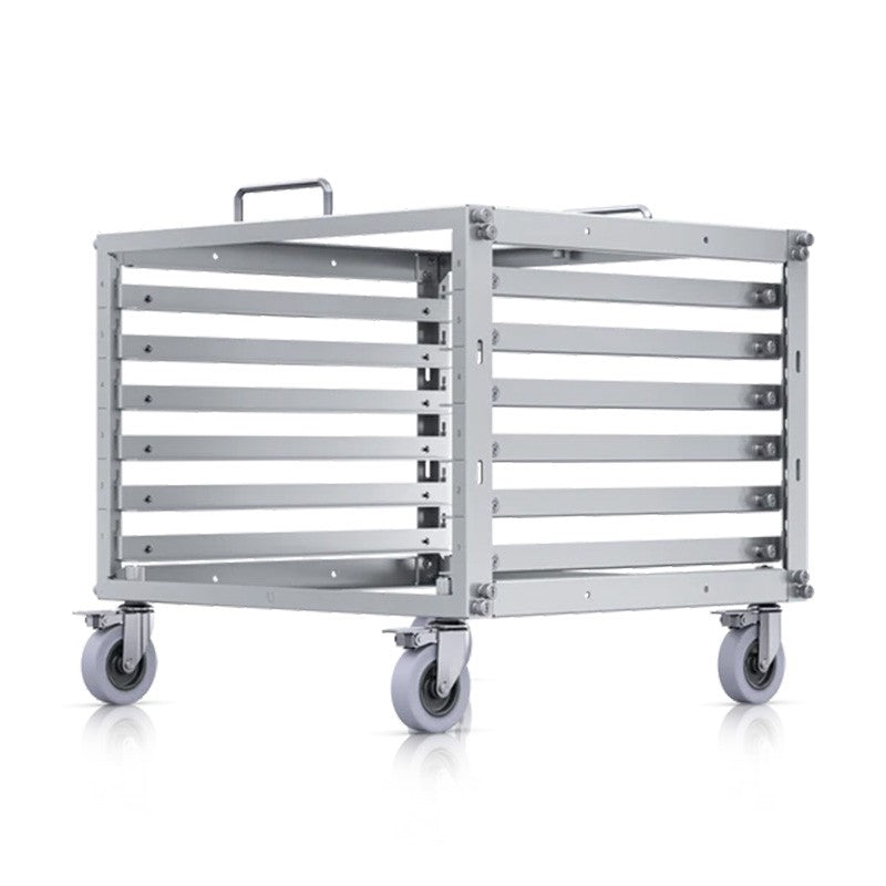 Ubiquiti Toothless 6U-sized Device Rack with a 24-port Blank Patch Panel Mini Rack