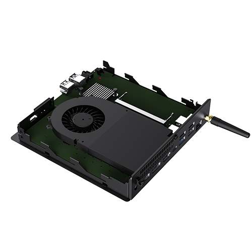 Gamemax Mini PC PN61-W6 'Barbone Chassis+H610MB+D80 Cooler+ADP150W Adaptor/Intel M2 AX210 Wifi 6G+BT5.3 w/o CPU/DDR/SSD