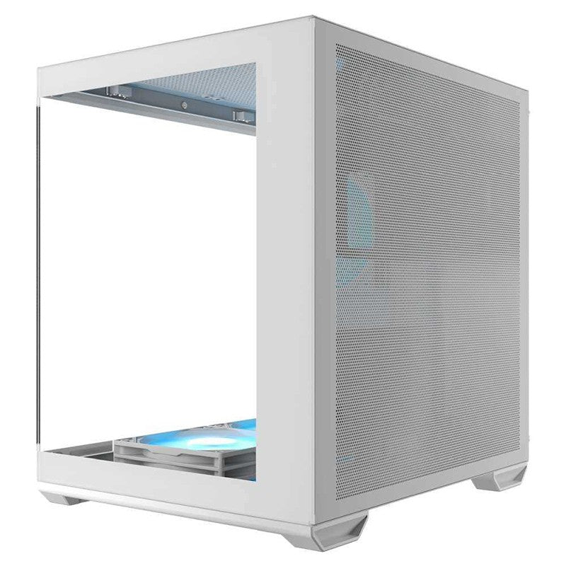 Okinos Mirage 4 TG ARGB Mini-Tower mATX Case - White
