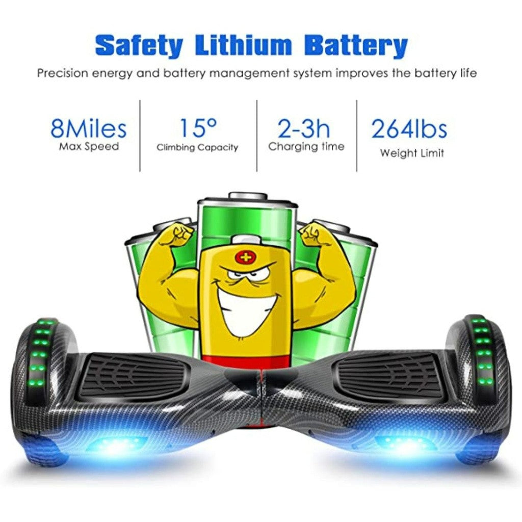 Funado Smart-S W1 Hoverboard Bluetooth Speaker Self Balancing Scooter Carbon Fiber