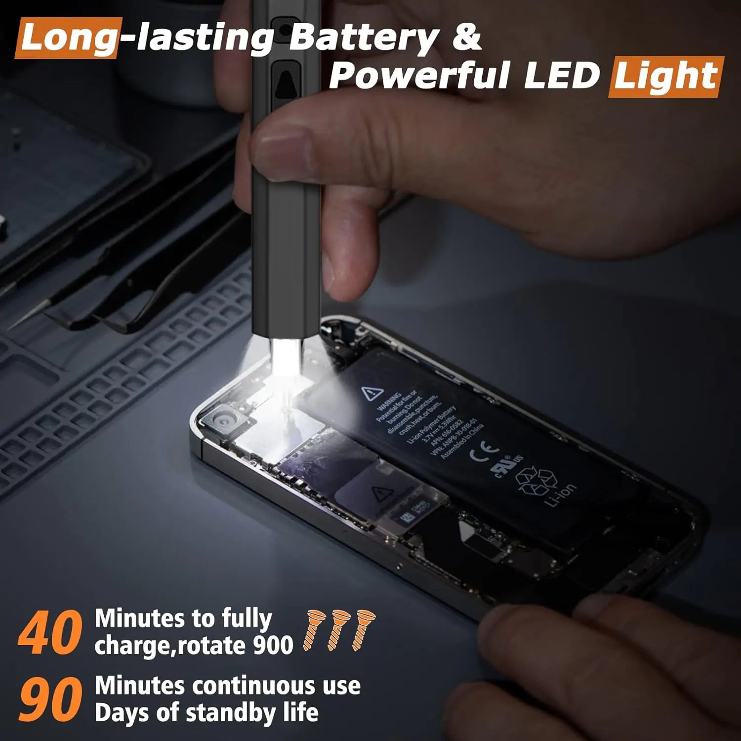 66 in 1 Home Rechargeable Electric Screwdriver Set with LED Lights for Electronics Glasses Watch Phone,Power Magnetic Electric Screwdriver Drill