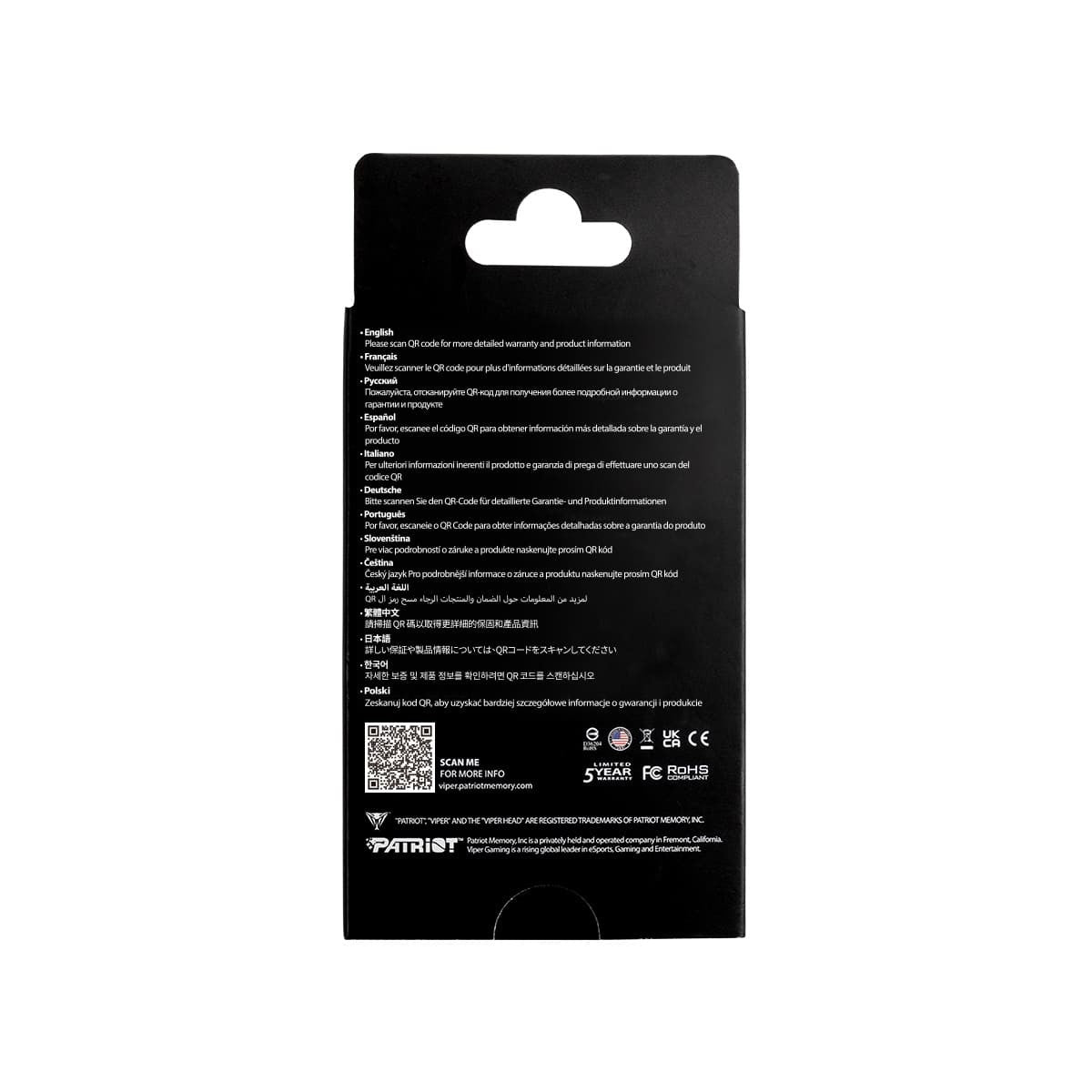 PATRIOT MEMORY VIPER PV573 2TB M.2 2280 PCIE Gen5x4 SSD - PV573P2TBM28H Read/Write up to 14,000MB/s & 12,000MB/s