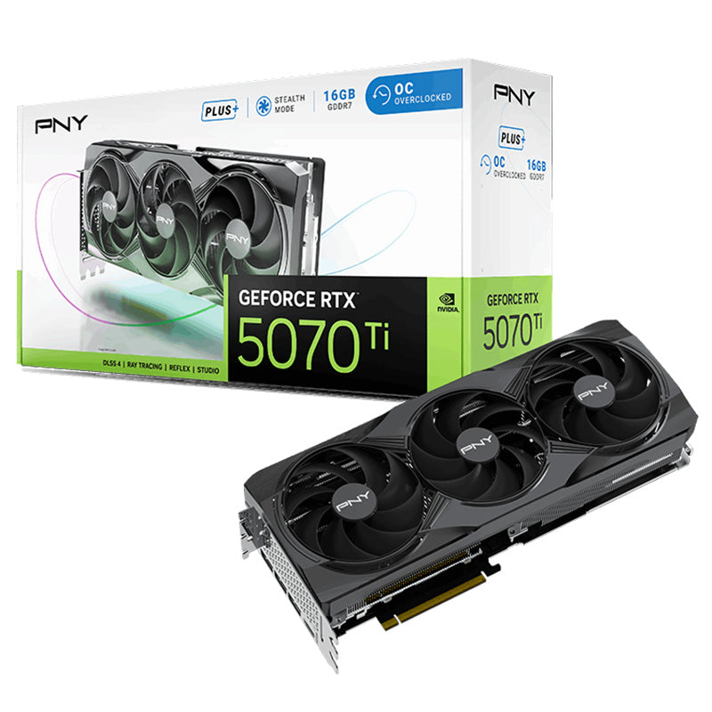 PNY GeForce RTX 5070 Ti Triple Fan Plus OC 16G Graphics Card