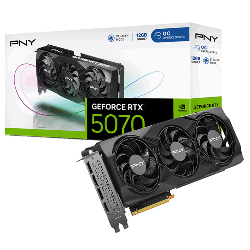 PNY GeForce RTX 5070 Triple Fan OC 12G Graphics Card