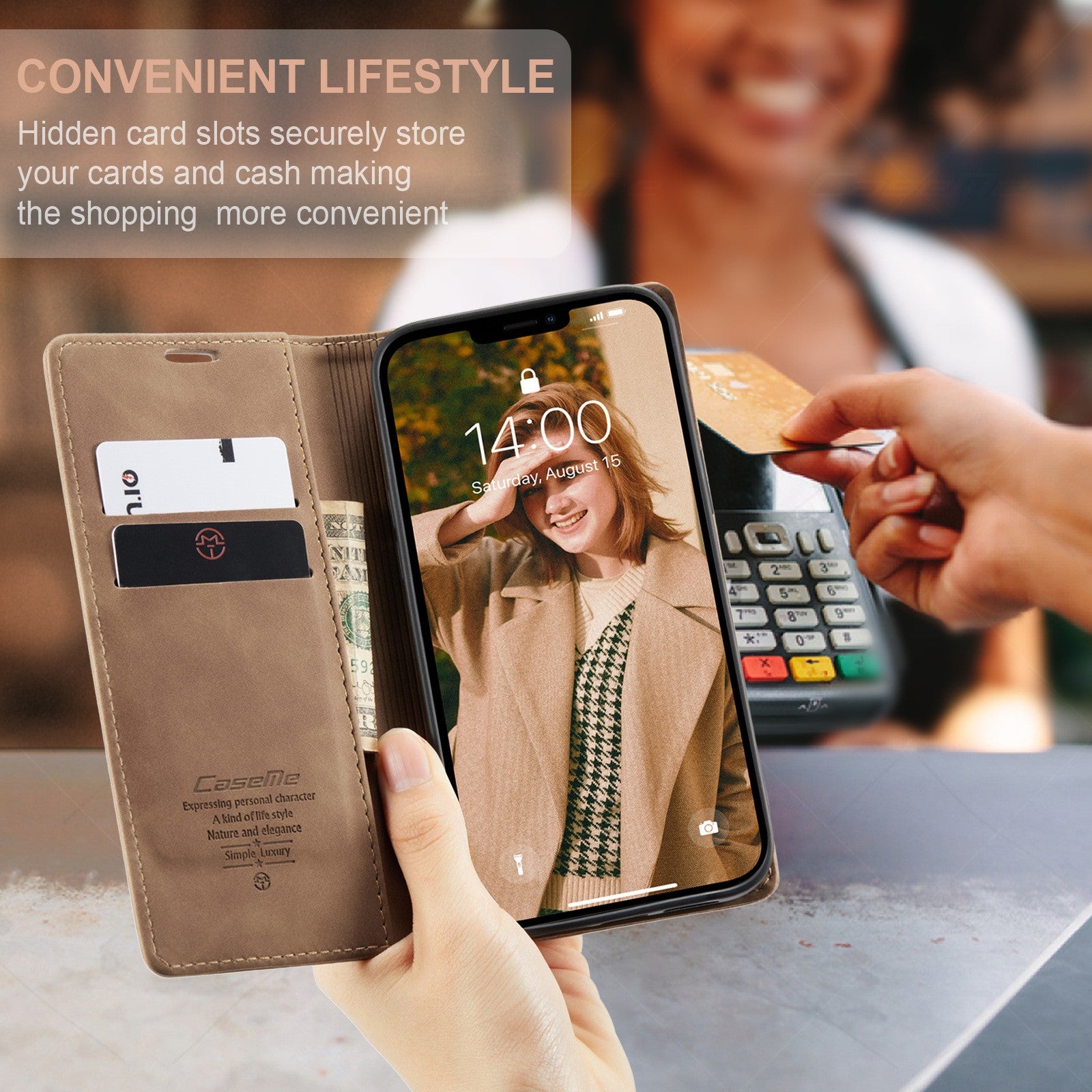 Leather Mobile Phone Case For iPhone15 Pro Max