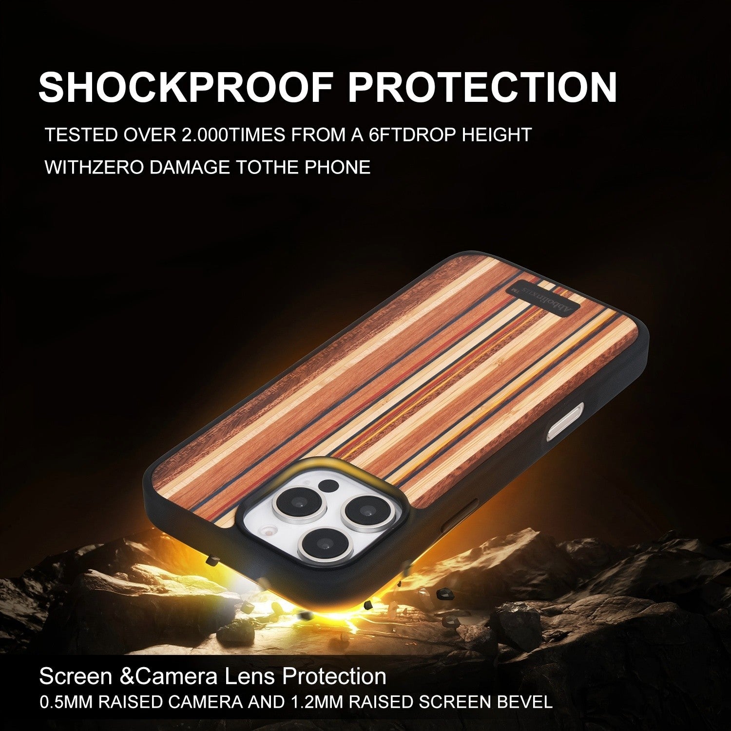 for iPhone 15 Pro Max Magnetic Wood Case. Unique & Classy Shockproof Protective Cover. Compatible with MagSafe Magnetic Charging. (Color Wood, iPhone