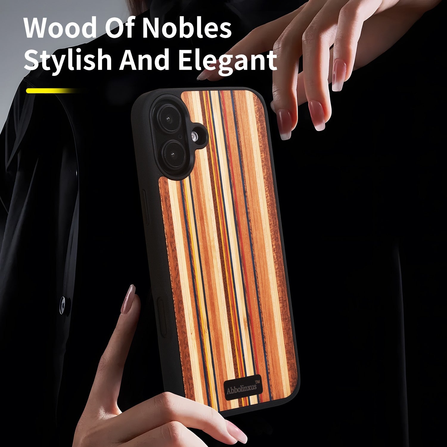 for iPhone 16 Plus Magnetic Wood Case. Unique & Classy Shockproof Protective Cover. Compatible with MagSafe Magnetic Charging. (Color Wood)