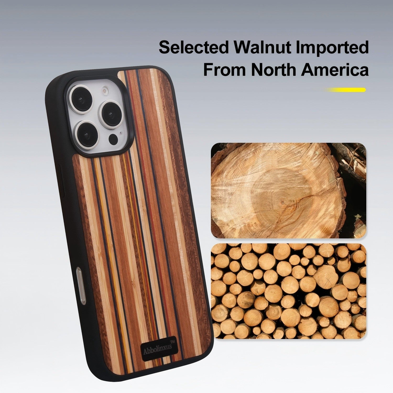 for iPhone 16 pro max Magnetic Wood Case. Unique & Classy Shockproof Protective Cover. Compatible with MagSafe Magnetic Charging.