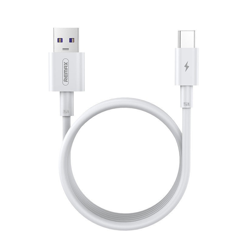 MOREJOY Remax 5A Super Fast Charging and Data TransmissionCable 1M A to C Cable Wihte