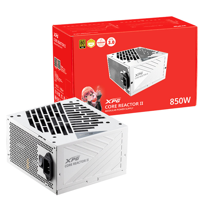 ADATA XPG 850W Core Reactor II 80+ Gold Fully Modular ATX 3.0 Power Supply - White