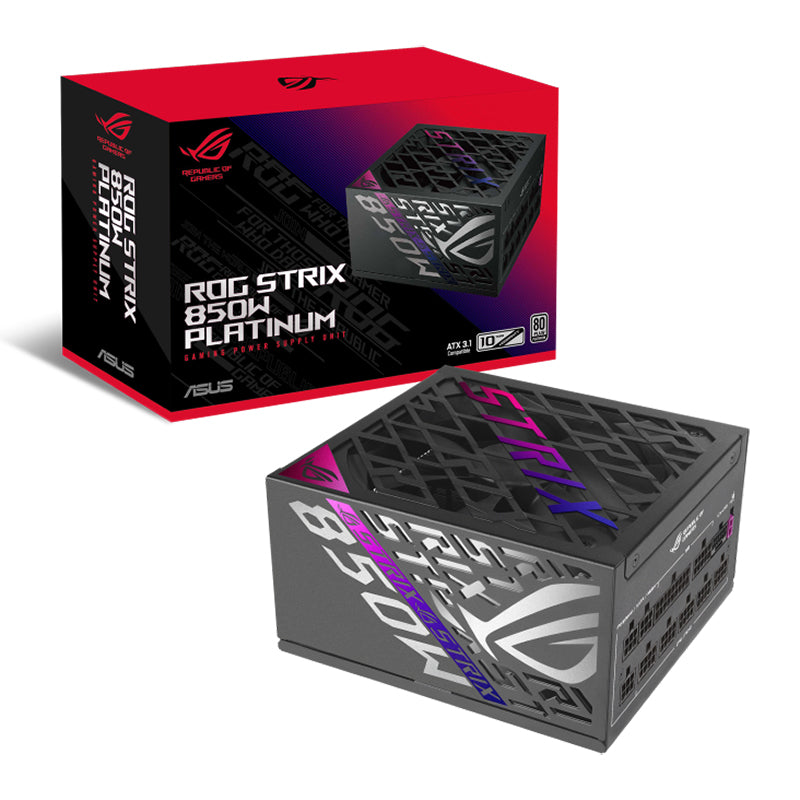Asus ROG Strix 850W 80+ Platinum PCIe 5.1 ATX 3.1 Power Supply - Black