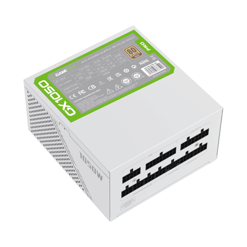 Gamemax GX-1050 PRO White 1050W 80+Platinum Power Supply ATX3.0 PCIE5.0