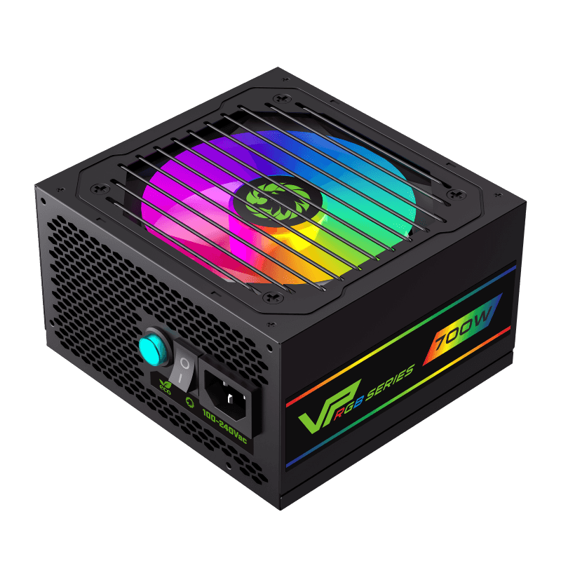 Gamemax 700W RGB Power Supply Semi-Modular VP-700-RGB-M Black