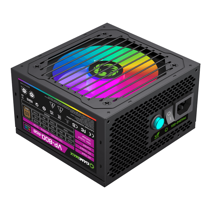 Gamemax VP-800-RGB 800W RGB Power Supply - black