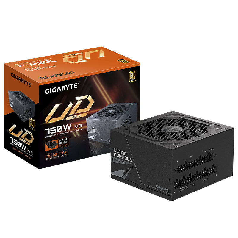 Gigabyte 750W 80+ Gold Fully Modular PCIE Gen 5.1 ATX 3.1 Power Supply - Black