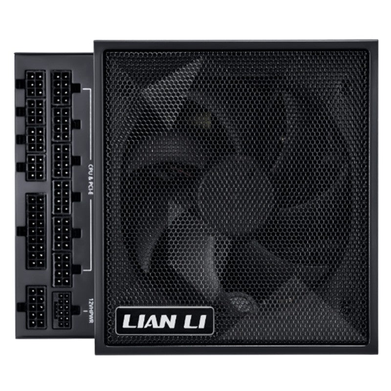 Lian Li 850W Edge Series T-Shaped 80+ Platinum Fully Modular ATX 3.1 Power Supply with 4 Port USB Hub - Black