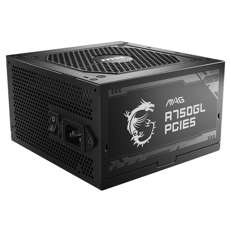 MSI 750W MAG A750GL 80+ Gold PCIe 5 ATX 3.0 Modular Power Supply