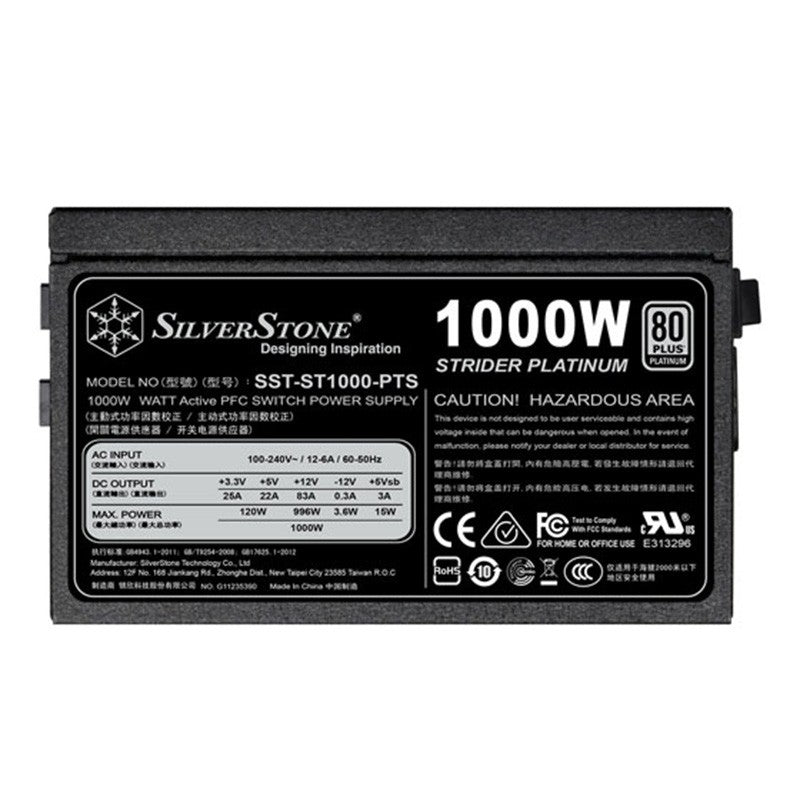 SilverStone 1000W Strider 80+ Platinum Power Supply