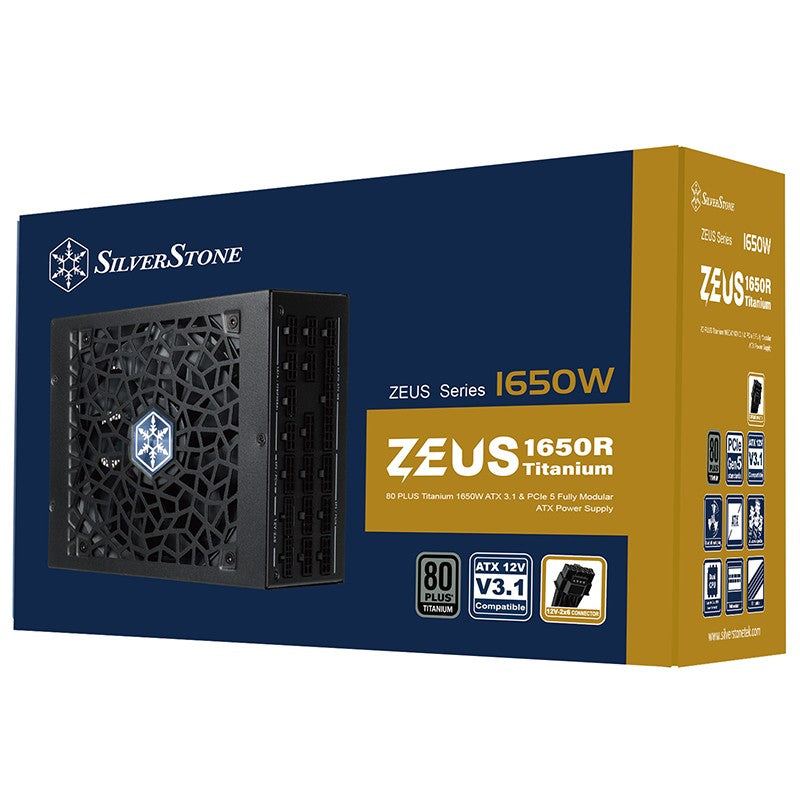 SilverStone 1650W Zeus 1650R 80+ Titanium Fully Modular PCIe 5 ATX 3.1 Power Supply