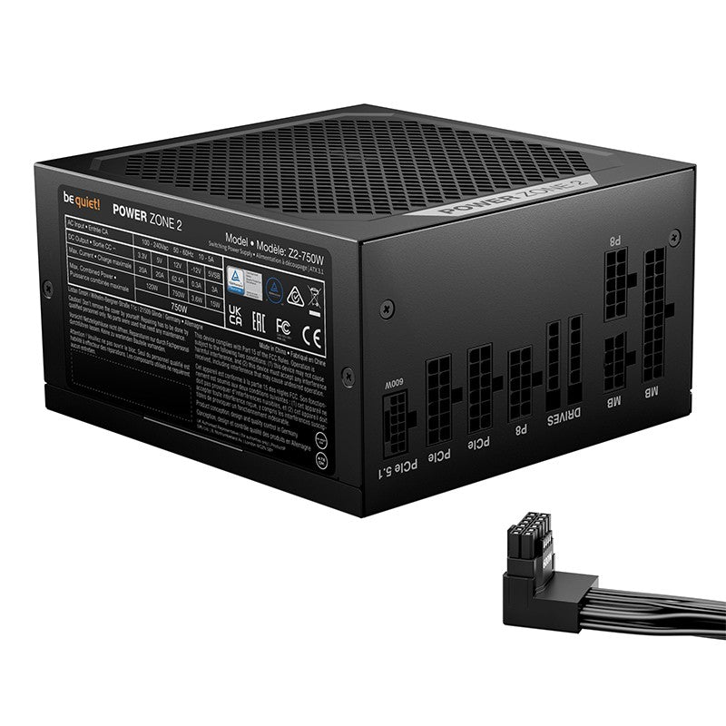 be quiet! 750W Power Zone 2 80+ Platinum Cybenetics PCIe 5.1 ATX 3.1 Power Supply