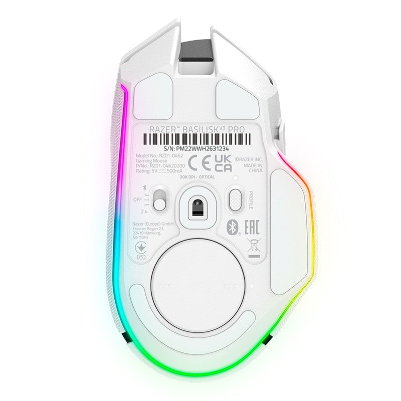 Razer Basilisk V3 Pro Ergonomic Wireless Gaming Mouse - White