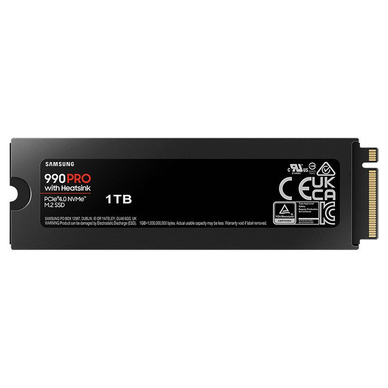Samsung 990 Pro 1TB PCIe Gen4 M.2 2280 NVMe SSD with Heatsink
