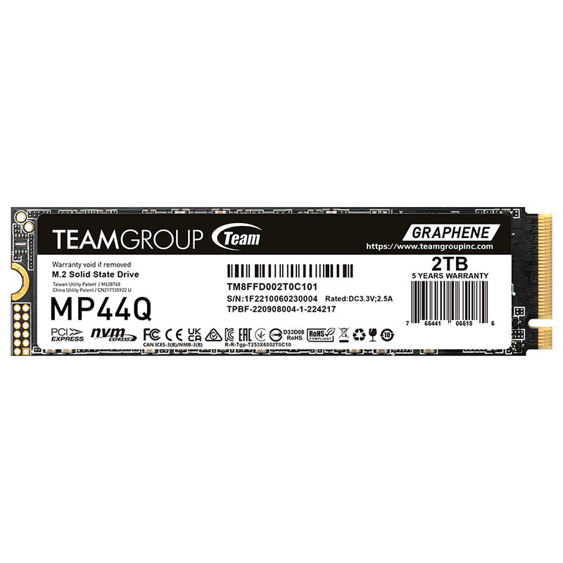 Team 2TB TM8FFD002T0C101 MP44Q M.2 2280 NVMe PCIe 4.0 SSD