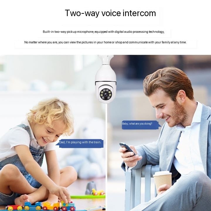 A6 network camera high-definition full color night vision security monitoring camera 360 degree wireless WiFi network camera