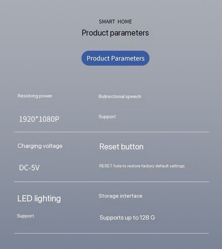 A6 network camera high-definition full color night vision security monitoring camera 360 degree wireless WiFi network camera