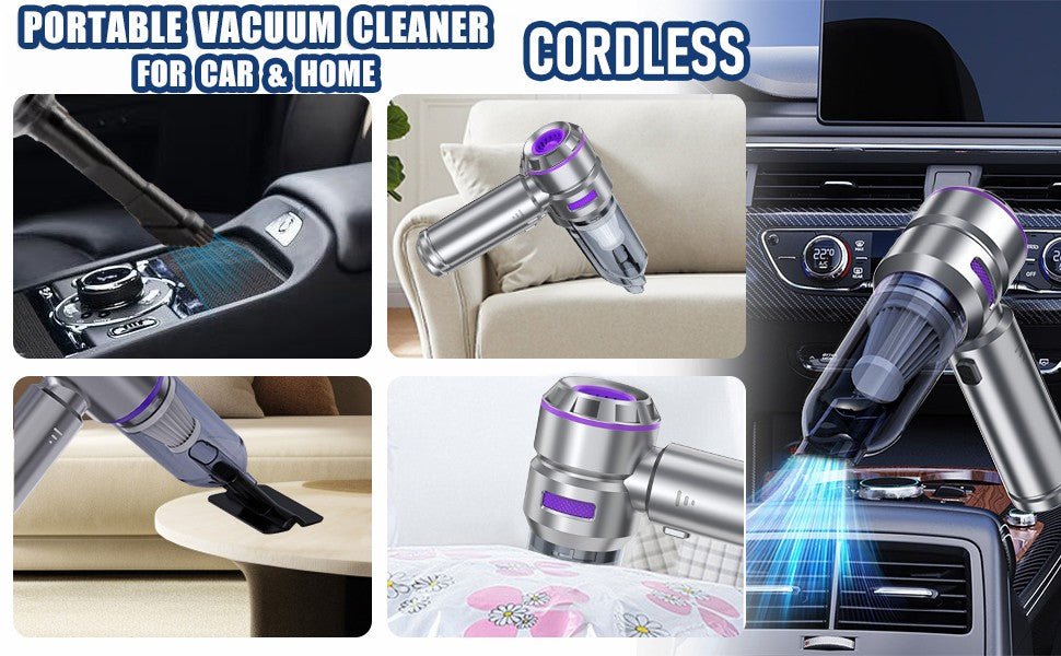 Keyboard Vacuum Cleaner 4 in 1 Car Vacuum Cleaner 22000PA Compressed Air Duster Brushless Motor Cordless Portable Pump Handheld Vacuum Strong Suction
