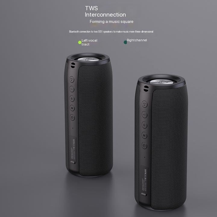 S51 wireless Bluetooth speaker TWS fabric subwoofer outdoor portable audio system