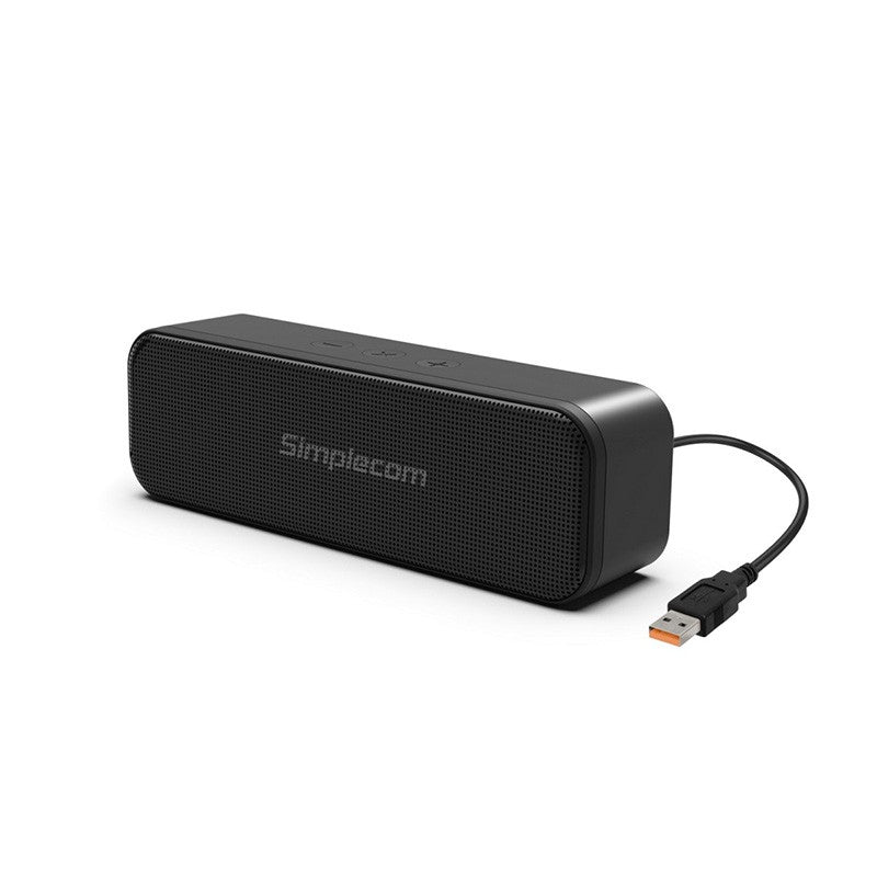 Simplecom Portable USB Stereo Soundbar Speaker with Volume Control for PC Laptop