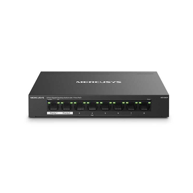 Mercusys MS108GP 8-Port Gigabit Desktop Switch with 7-Port PoE+