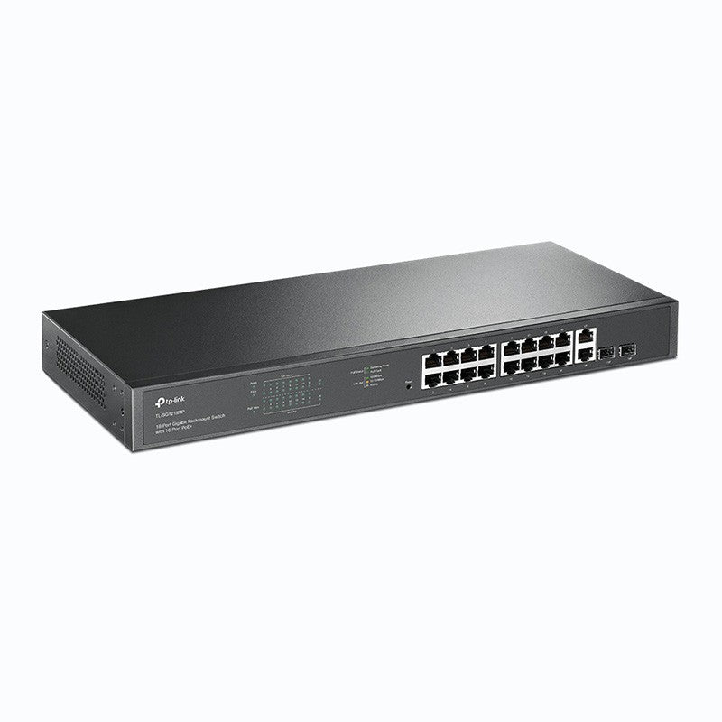 TP-Link 18 Port Gigabit Rackmount Unmanaged Switch with 16 PoE+