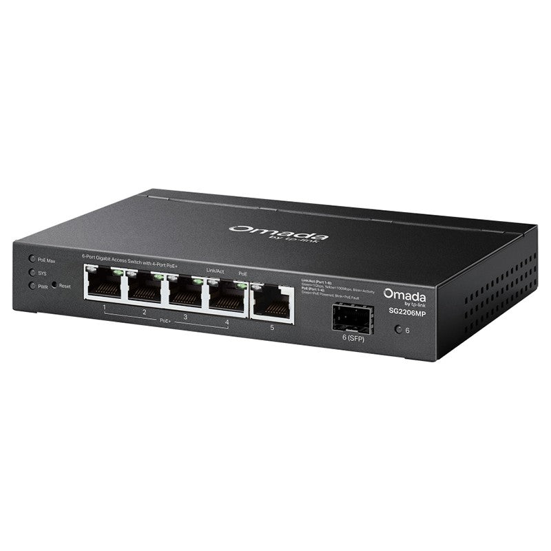 TP-Link Omada Access 6-Port Gigabit Switch with 4-Port PoE+
