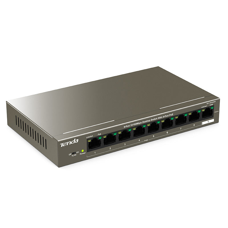 Tenda 9-Port 10/100Mbps Desktop Switch With 8-Port PoE