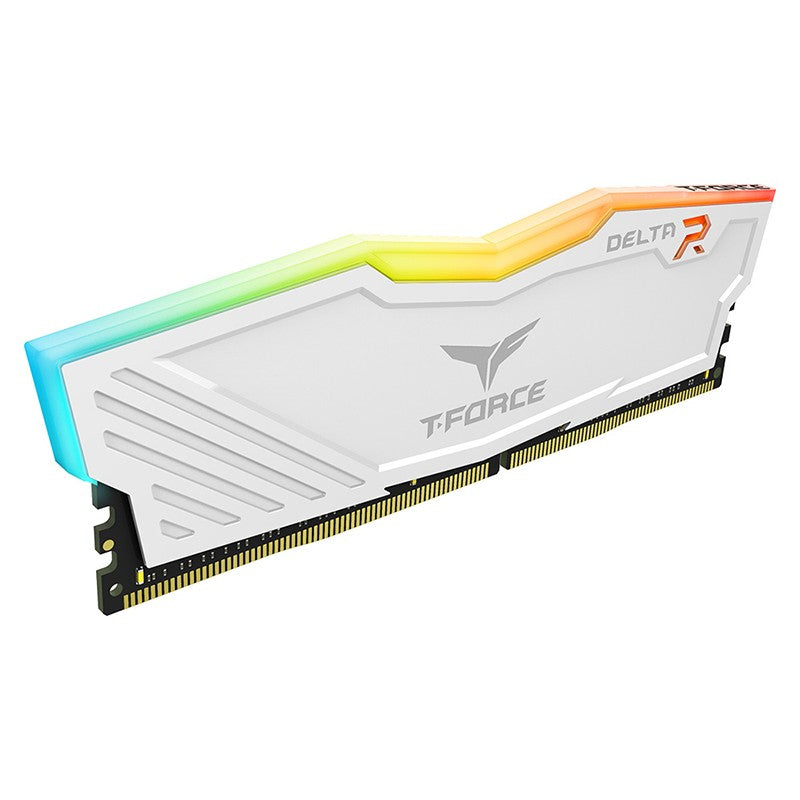 Team 16GB TF4D416G3200HC16FDC01 T-Force Delta RGB 3200MHz DDR4 RAM - White