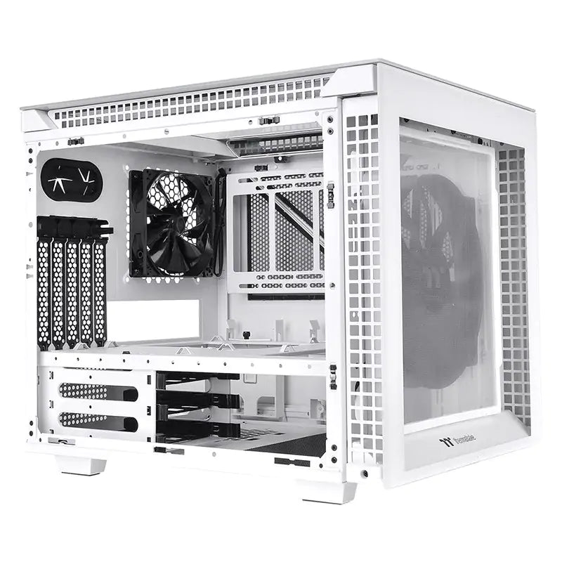 Thermaltake Divider 200 TG Micro-ATX Case - White Snow