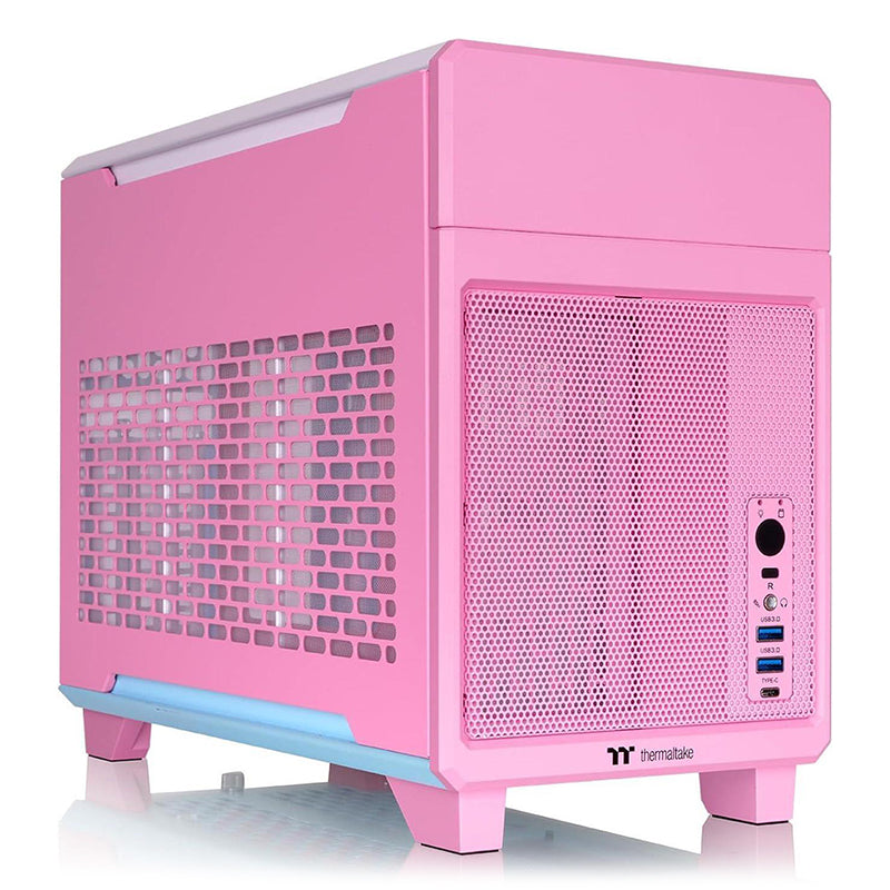Thermaltake TR100 Mini Tower Compact Dual Chamber Mini-ITX Case - Bubble Pink