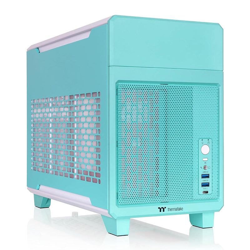 Thermaltake TR100 Mini Tower Compact Dual Chamber Mini-ITX Case - Mint Strawberry