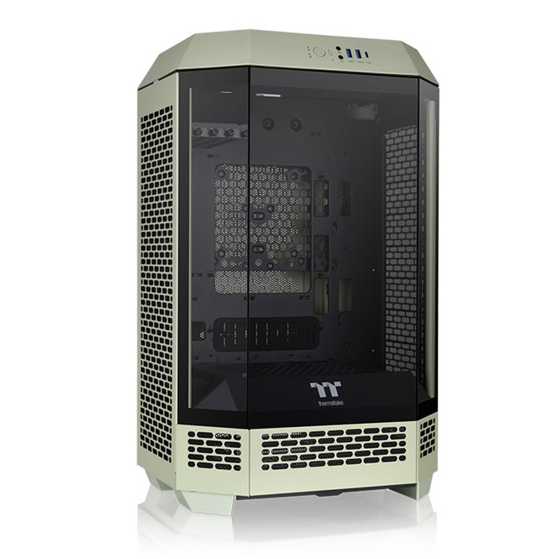 Thermaltake The Tower 300 Tempered Glass Micro-ATX Tower Case - Matcha Green Edition