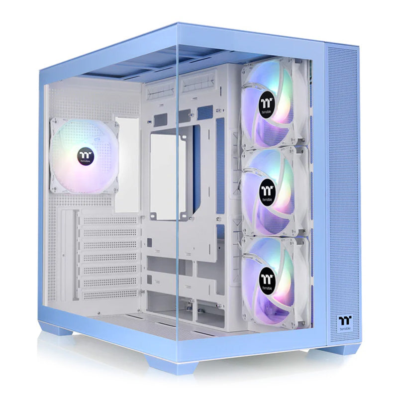 Thermaltake View 380 TG ARGB Mid Tower ATX Case - Hydrangea Blue